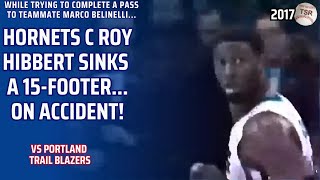 Hornets C Roy Hibbert Sinks A 15FooterOn Accident [upl. by Ydissac]