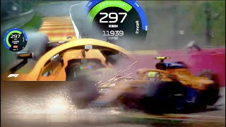 LANDO Norris CRASH in SPA  Telemetry [upl. by Kurtz]