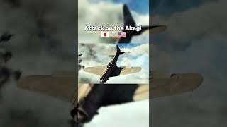 Battle of midway 🇯🇵⚔️🇺🇲  Attack on the Akagi  ww2 battle aviation navy history [upl. by Pinckney]