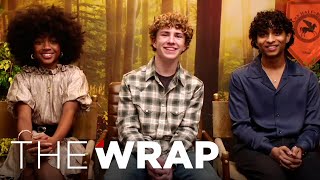 Percy Jackson and the Olympians Cast Interview Walker Scobell Leah Jefferies Aryan Simhadri [upl. by Fidelas]