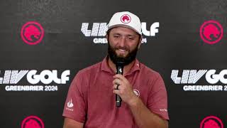 Jon Rahm Saturday Press Conference 2024 LIV Golf Greenbrier [upl. by Asirb]