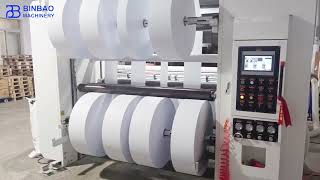 Offset Paper Cultural Paper Slitter Rewinder Machine With Autounloading FunctionClient factory [upl. by Salomo]