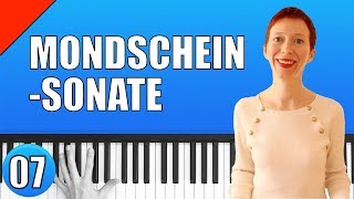 Mondscheinsonate  L van Beethoven  Piano Tutorial 7 [upl. by Espy]