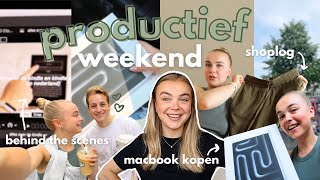 productief weekend 💻🧸macbook kopen behind the scenes en shoplog  vlog [upl. by Onilecram]