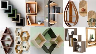 Stylish wall mounted wooden shelf design ideas for your home décor  Wall décor and wall art ideas [upl. by Neerak]