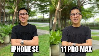 เปรียบเทียบกล้อง iPhone SE vs iPhone 11 Pro Max รูป และ วีดีโอ First impression  KEM LIFE [upl. by Camile]