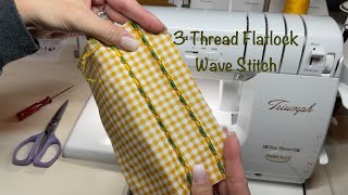 3 Thread Flatlock Wave Stitch on Baby Lock’s AMAZING Triumph Serger 🧵 [upl. by Areis954]