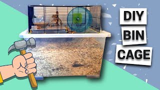 EASY diy Bin Cage for Gerbils [upl. by Ahsilav734]