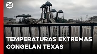 EEUU  Temperaturas extremas congelan Texas [upl. by Esilehc645]