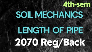 Soil Mechanics 4ThSem Calculate length of pipe numerical diploma civil engineering nabarajjyoti [upl. by Asamot]