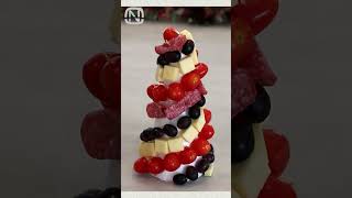 DIY Snackable Christmas Tree A Delicious Holiday Centerpiece holidayswithshorts [upl. by Dnalyk]