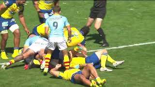 TOP 14  Essai de Apisai NAQALEVU USAP  USA Perpignan  ASM Clermont [upl. by Cha]