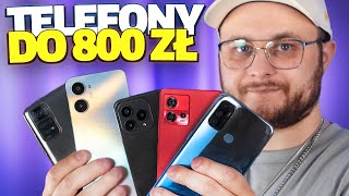 NAJLEPSZE SMARTFONY DO 800ZŁ 2023 📱 TOP5  TANIE TELEFONY [upl. by Hsak89]