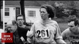 Boston Marathon Meet the first woman to run it  BBC News [upl. by Imyaj825]