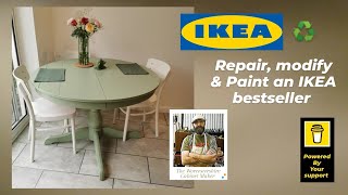 IKEA dining table repairs  upcycled  INGATORP  Improved Extendable table hack [upl. by Dawes]