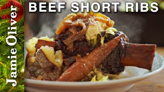 Easy Beef Short Ribs  Jamie Oliver  ONE [upl. by Sarson412]