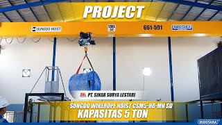 MELIHAT LEBIH DEKAT PROYEK SUNGDO OVERHEAD CRANE 5 TON DI PT SINAR SURYA LESTARI [upl. by Myriam]