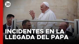 Incidentes en la llegada del Papa Francisco a Luxemburgo [upl. by Yablon]