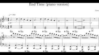 BMS End Time piano version score [upl. by Hoashis]