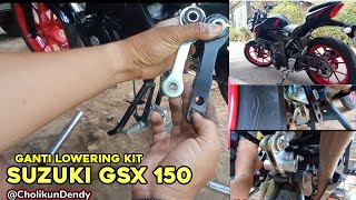 Suzuki GSX 150 Ganti Lowering kit Solusi untuk Bikers Pendek [upl. by Airret]