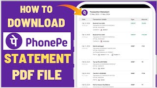 phonepe ka statement kaise download Karen 2 minut mein mobile phones [upl. by Amalle]