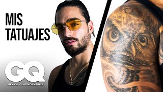 Maluma nos explica el significado de sus tatuajes  GQ México y Latinoamérica [upl. by Ever288]