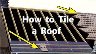 How to TILE A ROOF with Clay or Concrete Tiles  New Roof [upl. by Dasi]