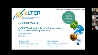 eLTER WAILS part I General introduction WAILS in biodiversity research [upl. by Acnairb16]