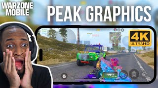 NEW PEAK GRAPHICS IPHONE 15 PRO GAMEPLAY IN WARZONE MOBILE [upl. by Nilya]