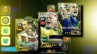 Omg 😱 how to train 106 Fabio Cannavaro Peter Schmeichel efootball 2025 mobile [upl. by Airret]