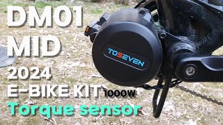 2024 TOSEVEN DM01 1000W Torque Sensor Mid Moto Review EBIKE Kit  DrROAD Installation Full Guide [upl. by Blain172]