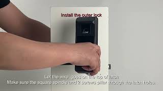 A01 fingerprint door lock installation video [upl. by Llet]