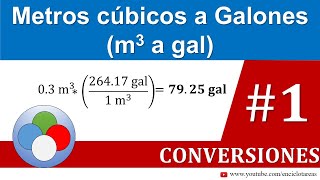 Metros cúbicos a galones m3 a gal [upl. by Orin585]