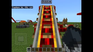 Riding the redstone rollercoaster with bumps  Minecraft Pocket Edition [upl. by Hillari375]