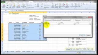 Excel  Využití funkce SUBTOTAL [upl. by Aralk]