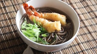 Tempura Soba Recipe  Japanese Cooking 101 [upl. by Eulalee]