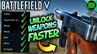 Battlefield 5 How to Unlock Guns FASTER  Rank up QUICKER  BF5 Weapons  Battlefield V Gameplay [upl. by Sandor]