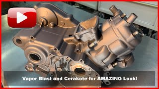 Vapor Blasting and Cerakoting Engine Cases [upl. by Silin]