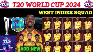 t20 world cup 2024 west indies squad  west Indies team new squad t20 world cup 2024 [upl. by Na]