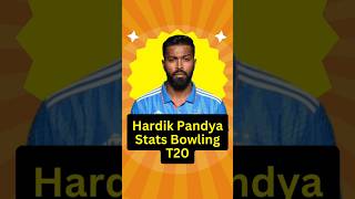 Hardik Pandya Stats Bowling T20 hardikpandya shorts [upl. by Woodall]