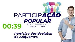 Audiência pública para elaboração do PPA [upl. by Carrelli146]