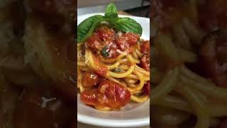 How to make Spaghetti Pomodoro 🍝 shorts [upl. by Attenov]