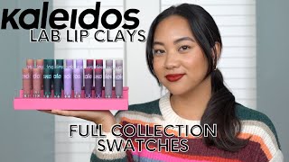 KALEIDOS CLOUD LAB LIP CLAY  ALL 20 VAULT COLLECTION SWATCHED [upl. by Kcirdaed917]