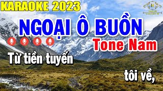 Ngoại Ô Buồn Karaoke Tone Nam Nhạc Sống  Trọng Hiếu [upl. by Harias]