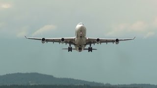 Flugzeuge im ZeitrafferAbflug Airport Zurich Kloten [upl. by Zeb]