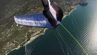 First time wingover practice at Lake Garda Italy  Ozone Rush4 [upl. by Polk]