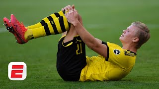 Erling Haalands injury vs Bayern Munich Did the Borussia Dortmund star lose his head  ESPN FC [upl. by Vallery]