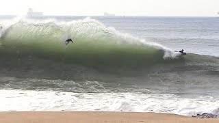 Shorebreak waves GOING OFF   RAW Footage [upl. by Nylicaj]