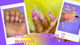 How To Encapsulate With Polygel  Easy Fruit Slice Nails [upl. by Oilut]