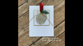 Stampin Up Clean and simple Cherish the Season Christmas Card Tutorial [upl. by Kcirted215]